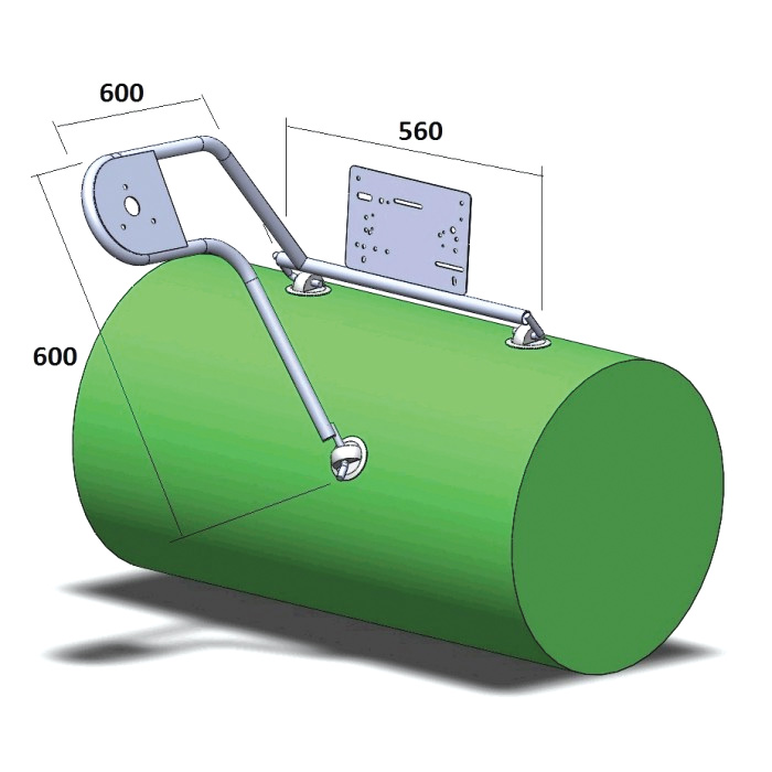Стойка рулевая с креплением на баллон надувной лодки 25мм в Орле