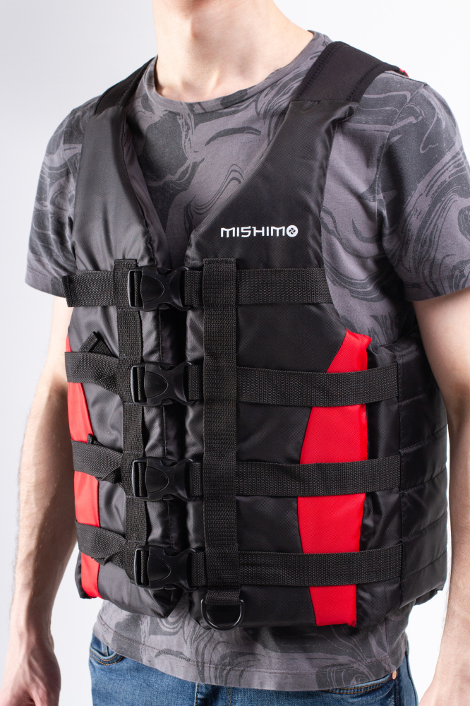 Жилет спасательный MISHIMO PRO Премиум качества Черно-красный в Орле