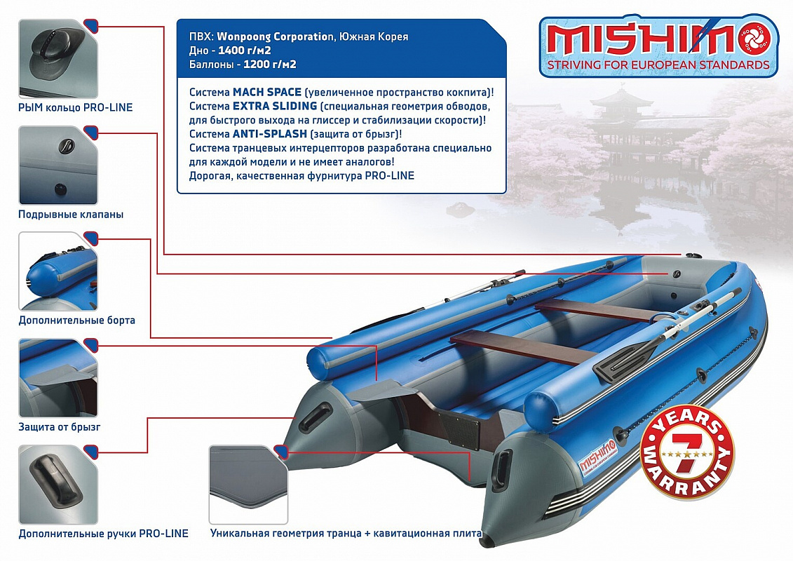 Лодка MISHIMO FAMILY LITE DF 370 в Орле