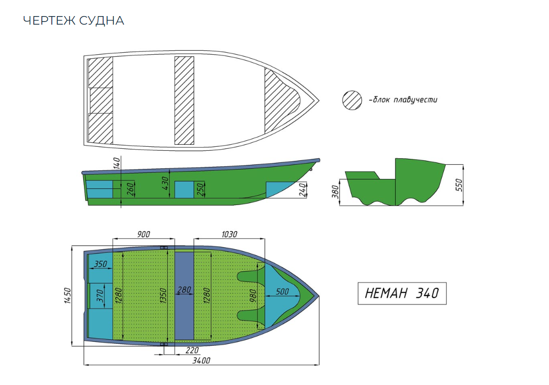 Стеклопластиковая лодка Neman-340 (тримаран) в Орле