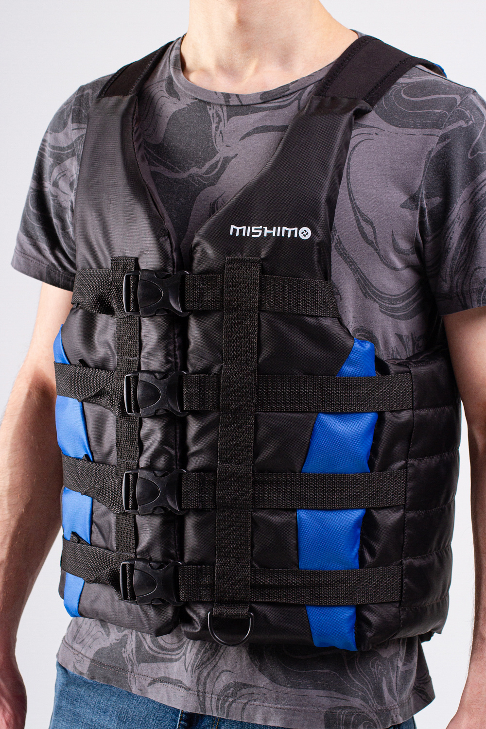 Жилет спасательный MISHIMO PRO Премиум качества Черно-синий в Орле