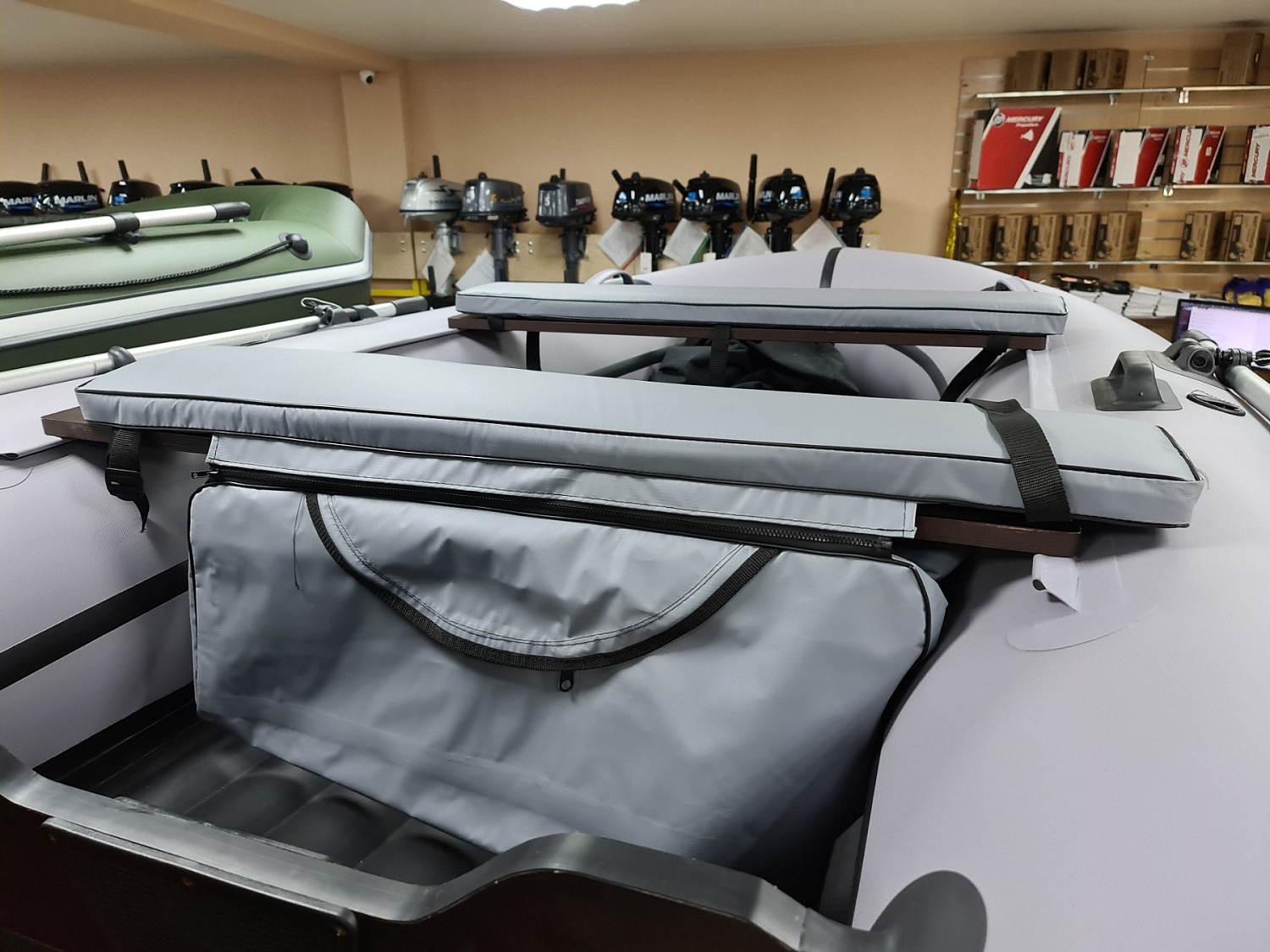 КОМПЛЕКТ МЯГКИХ НАКЛАДОК С СУМКОЙ ДЛЯ ЛОДОК 110Х20 СЕРЫЙ в Орле