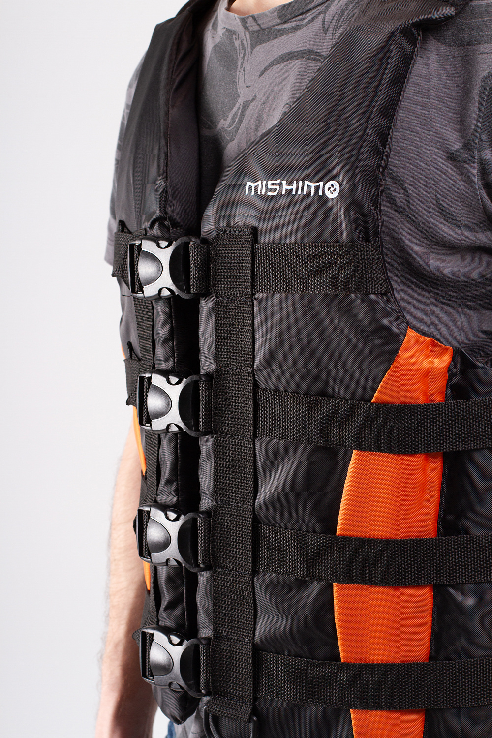 Жилет спасательный MISHIMO PRO Премиум качества Черно-оранжевый в Орле