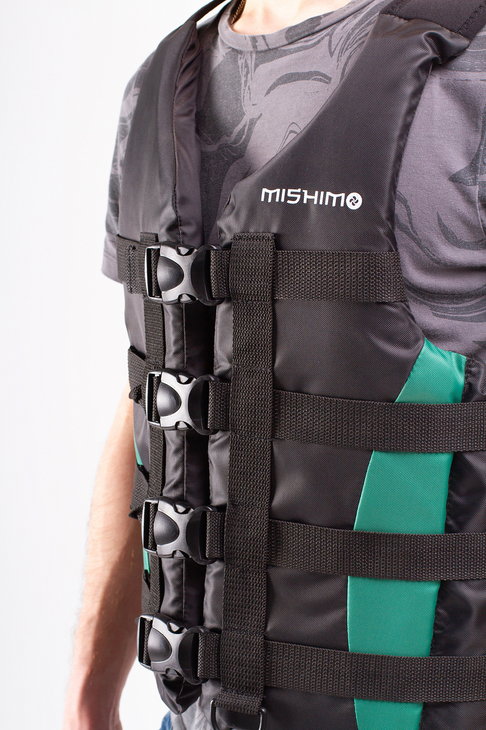 Жилет спасательный MISHIMO PRO Премиум качества Черно-зеленый в Орле